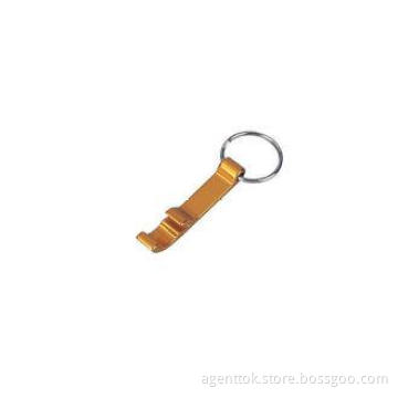 Steel wire and aluminum Bottle opener key ring, Promotional